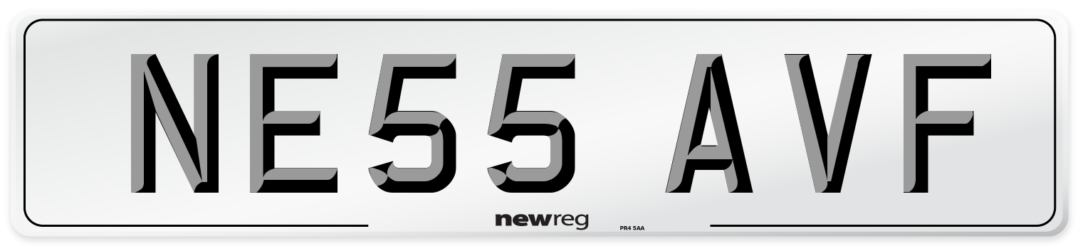 NE55 AVF Number Plate from New Reg